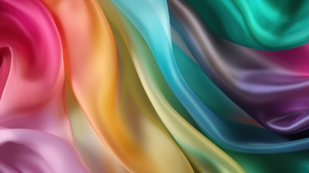 Colorful And Smooth Silk Background