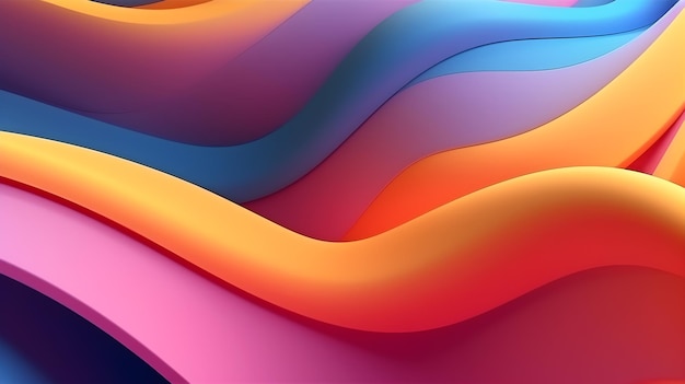 Colorful smooth wave liquid abstract background 4k full resolution for wallpaper