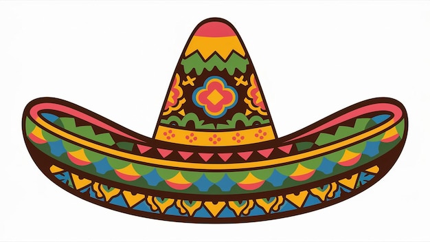 a colorful sombrero with a colorful pattern