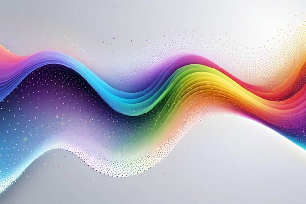 Colorful sound waves abstract background horizontal composition