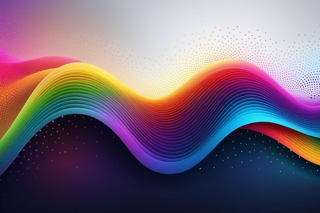 Colorful sound waves abstract background horizontal composition