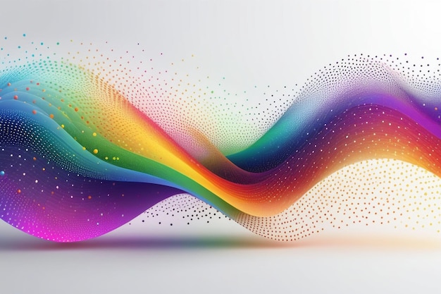 Colorful sound waves abstract background horizontal composition