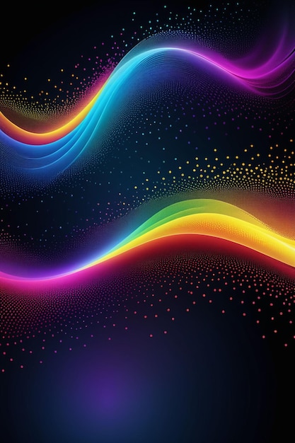 Colorful sound waves abstract background vertical composition