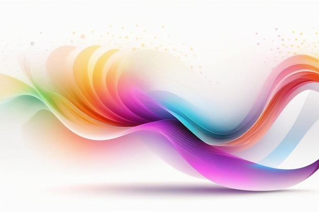 Photo colorful sound waves abstract white background horizontal composition