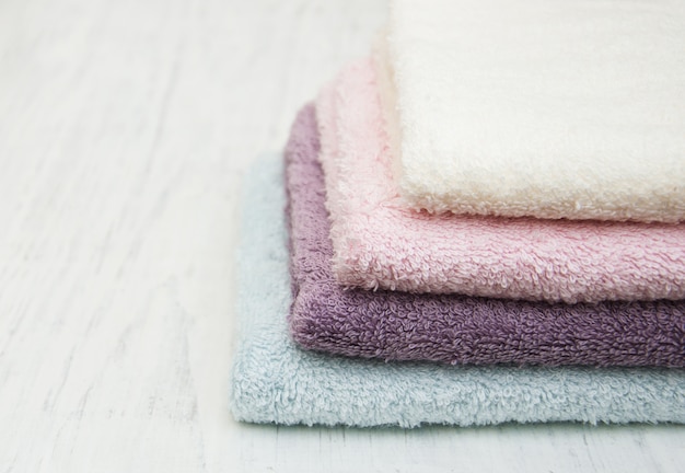 Colorful spa towels