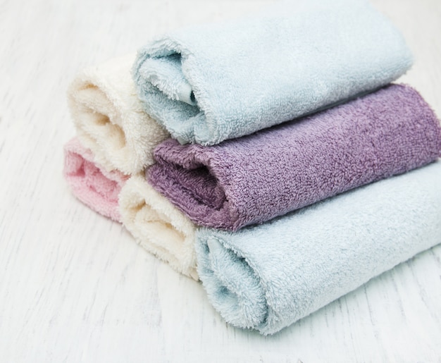 Colorful spa towels