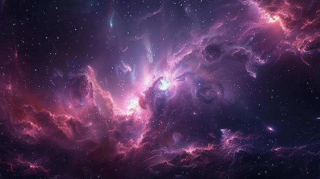 Colorful Space Filled With Stars and Clouds