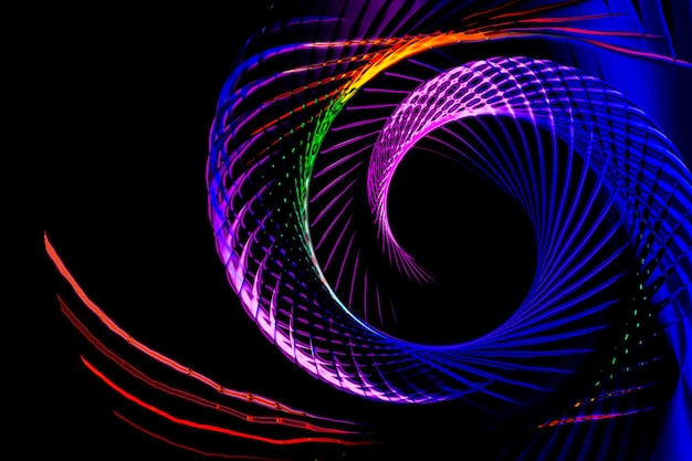 Colorful spiral abstract circular rotating spiral