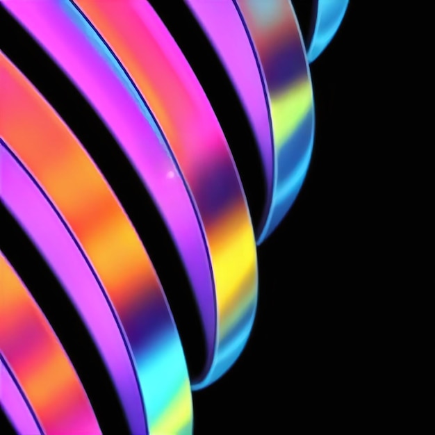 Photo a colorful spiral design is shown on a black background