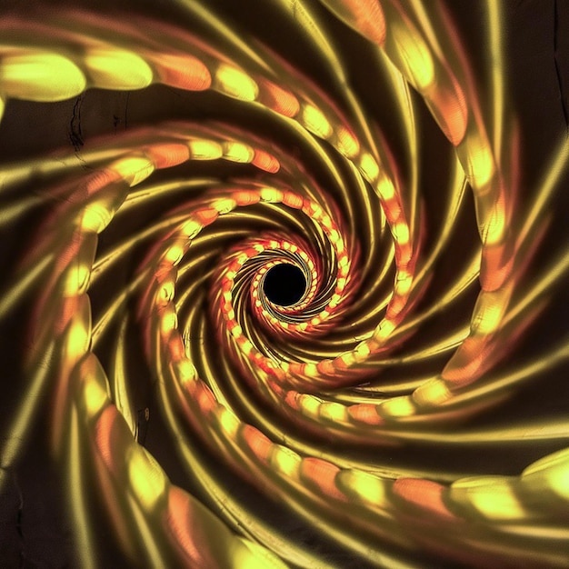 Photo a colorful spiral is shown with the yellow and orange colors