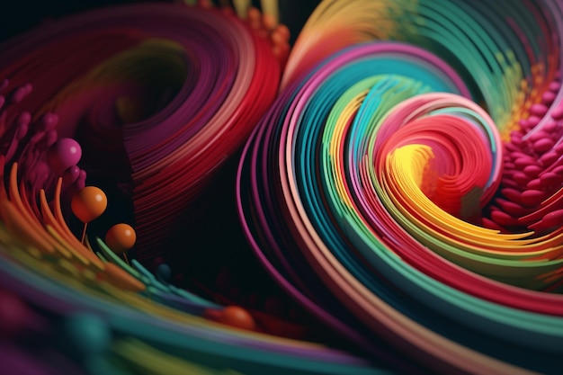 A colorful spiral of paper