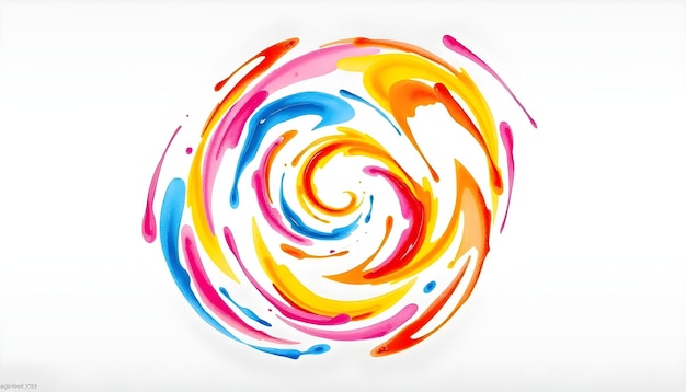 Photo colorful spiral shapes background