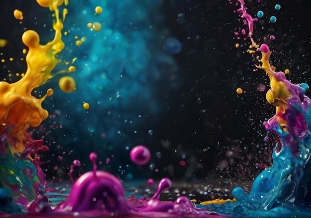 Photo colorful splash art abstract background