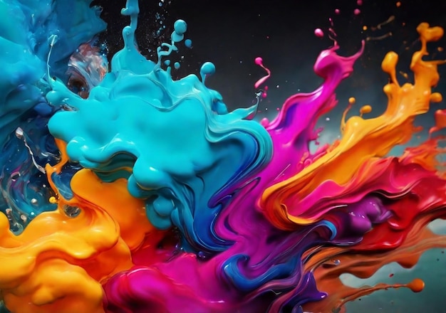 Colorful splash art Abstract Background