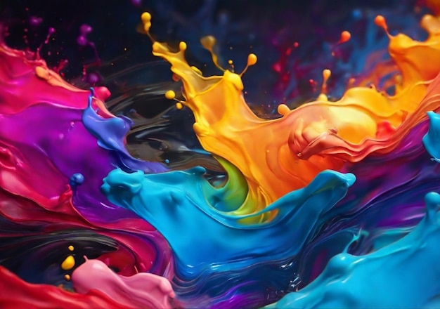 Colorful splash art Abstract Background