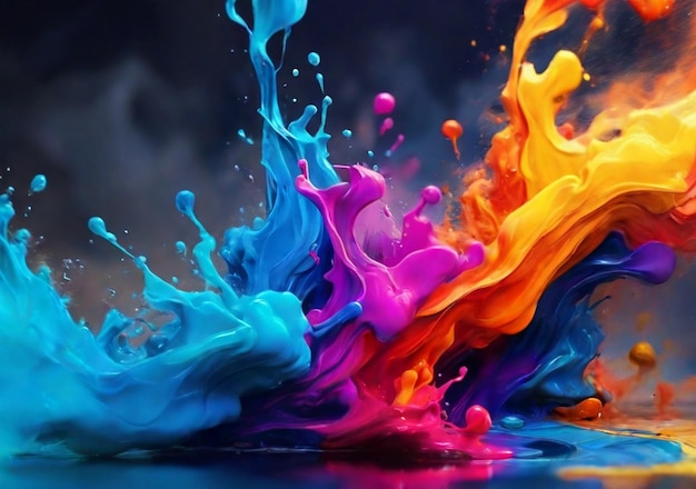 Colorful splash art Abstract Background