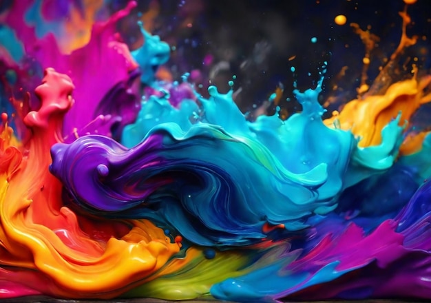 Colorful splash art Abstract Background