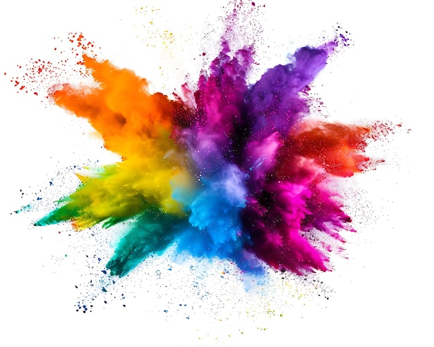 a colorful splash of color is shown with different colors of rainbow colors