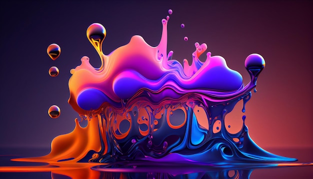 A colorful splash of liquid is shown in this illustration.