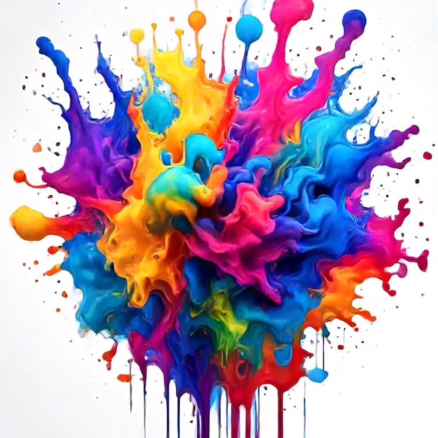 a colorful splash of paint is shown with the word splashes on it