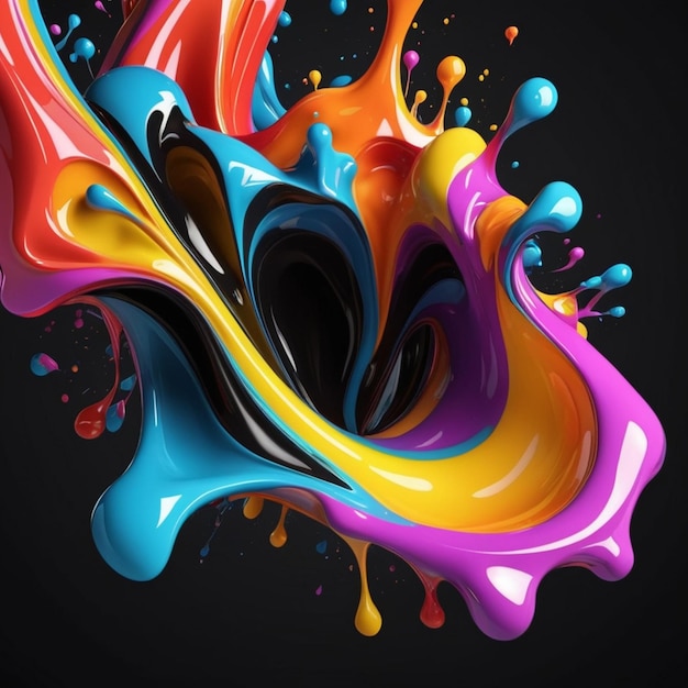 a colorful splash of paint with the word  splash  on it