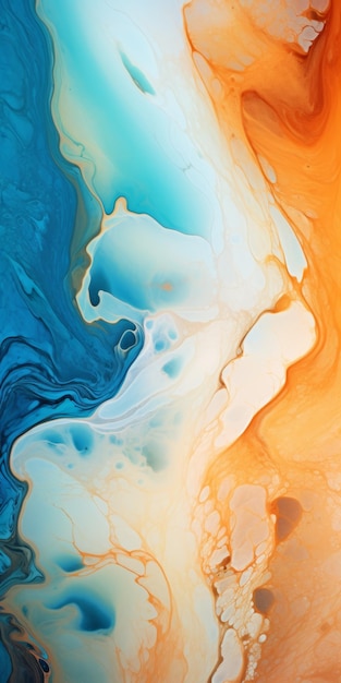 Colorful Splash Wallpaper In Blue And Orange Background