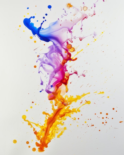 a colorful splash of water with purple and orange colors