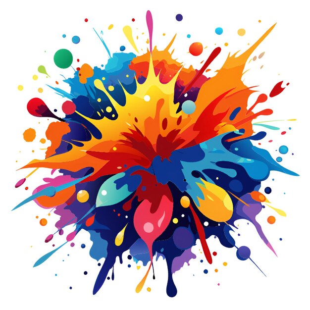 Photo colorful splashes illustration