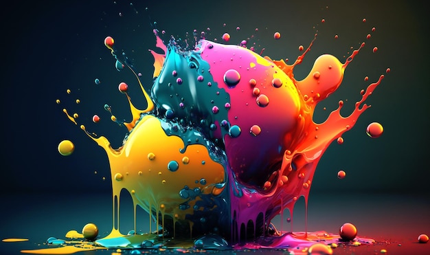 Colorful splatter and drip design