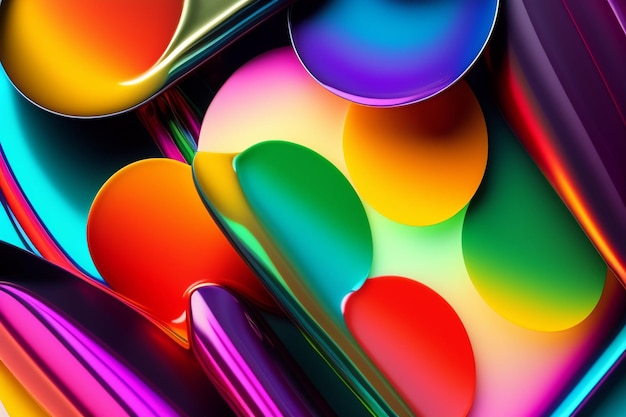 Colorful spoons in a colorful background