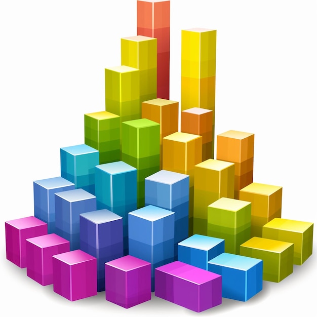 a colorful stack of cubes with one that says quot colorful quot