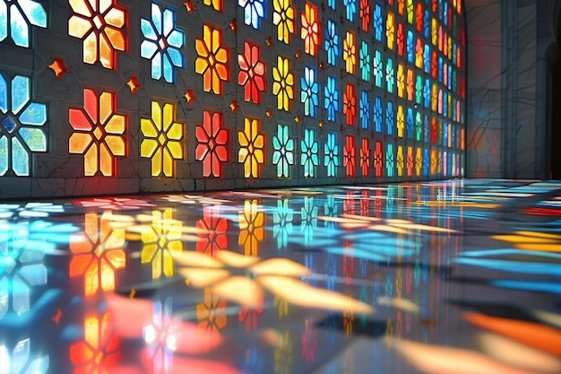 Colorful Stained Glass Reflections