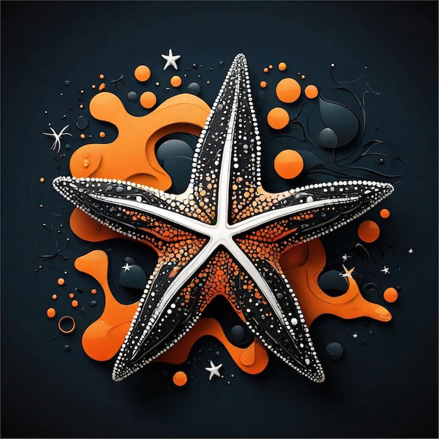 a colorful star fish design