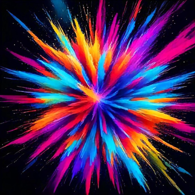 Photo a colorful star that is on a black background