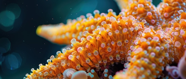 Colorful Starfish in Vibrant Coral Reef Environment