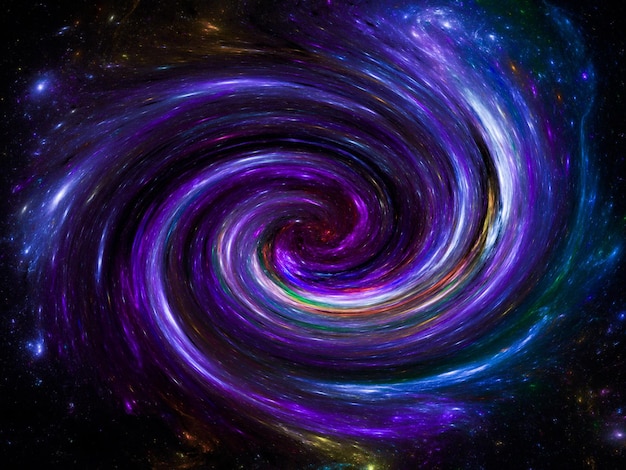 Colorful Starry Swirl Night Sky Outer Space background