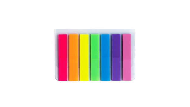 Colorful stickers isolated. Bookmarks.