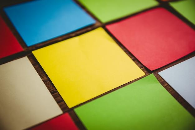 Colorful sticky post its