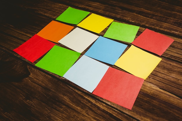 Colorful sticky post its