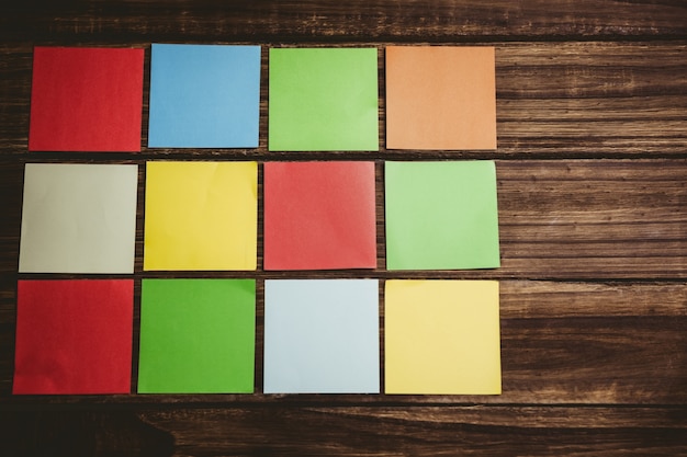 Colorful sticky post its