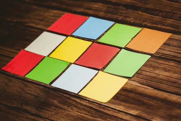 Colorful sticky post its