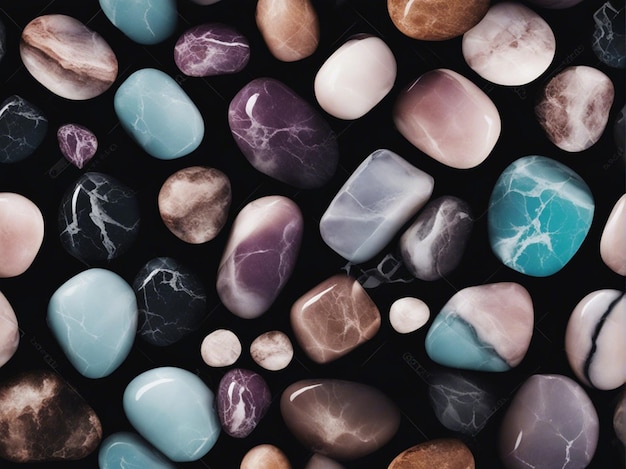 Colorful stone background sea stone background pebbles background rock wall background colorful rock