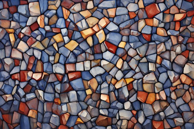 Colorful stone wall texture Abstract background and texture for design