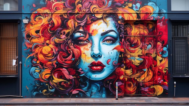 Colorful Street Art and Graffiti