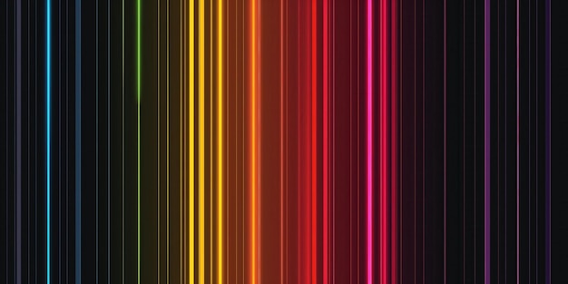 Photo a colorful stripe of light is displayed on a black background the colors are bright and vibrant creating a sense of energy and excitement the image is likely meant to evoke feelings of joy