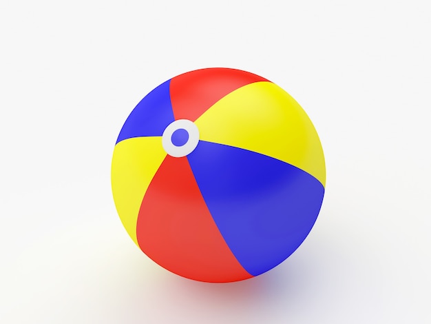 Colorful striped beach ball