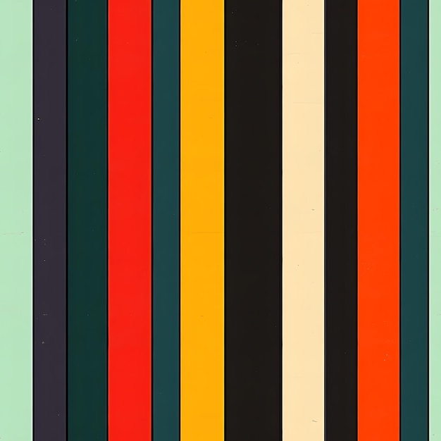 Photo a colorful striped pattern with a black stripe