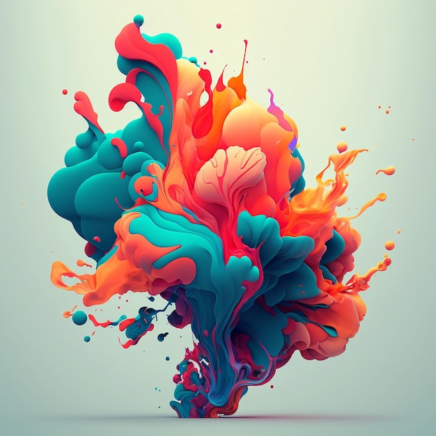 a colorful substance is in the air generative AI