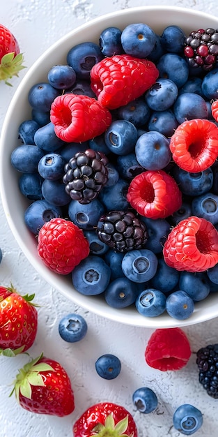 Colorful Summer Berry Bowl