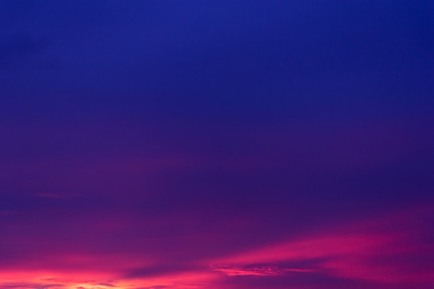 Colorful sunset with clouds